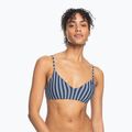 ROXY Into The Sun Athletic Triangle swimsuit top mood indigo novela stripe vert 2