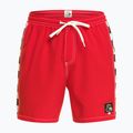 Pantaloncini da bagno Quiksilver Original Arch Volley 17" da uomo ad alto rischio rosso
