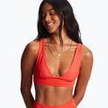 Billabong Lined Up Remi Plunge top costume da bagno papavero brillante 4