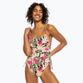 Costume intero donna ROXY Printed Beach Classics Lace UP antracite palm song s 2