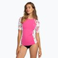 Maglietta da bagno ROXY Lycra donna stampata bianca happy tropical