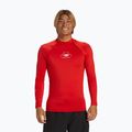 Quiksilver Saturn UPF50 uomo, manica lunga da nuoto rossa ad alto rischio