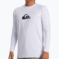 Quiksilver Everyday Surf Tee bianca da uomo a maniche lunghe per il nuoto 4