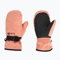 Guanti da snowboard per bambini ROXY Roxy Jetty Girl Solid Mitt rosa pesca