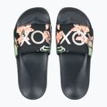 Infradito ROXY Slippy II da donna, stampa nero/verde 2