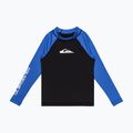 Quiksilver Everyday UPF50 nero/blu nebuloso manica lunga nuoto bambino