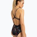 Costume intero donna ROXY Active Basic Printed antracite athletic hibiscus 3