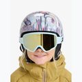 Maschera da snowboard per bambini ROXY Missy big flowers/clux ml light blue 6