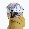 Maschera da snowboard per bambini ROXY Missy big flowers/clux ml light blue 9