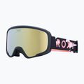 Maschera da snowboard per bambini ROXY Missy big flowers/clux ml orange 5