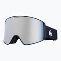 Occhiali da snowboard uomo Quiksilver Storm MG black/ black clux ml silver