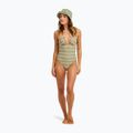 Costume da bagno intero da donna ROXY Dreamer HI oil green say it with stripes 2