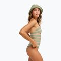 Costume da bagno intero da donna ROXY Dreamer HI oil green say it with stripes 4