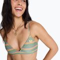 Top del costume da bagno ROXY Ocean Dreamer Fixed Tri oil green say it with stripes