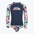 Maglia a maniche lunghe + parte inferiore del costume da bagno ROXY Morning Flower Lycra Set mood indigo morning flowers