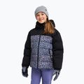 Giacca da snowboard per bambini ROXY Snowyhill Printed Puffy true black wildin out rg