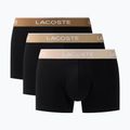 Boxer da uomo Lacoste 5H1297 3 pack black/sisal/viennese/cookie