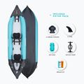 AQUADESIGN Kayak gonfiabile per 2 persone Koloa 360 cm blu/nero