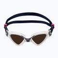Occhialini da nuoto per bambini Aquasphere Kayenne Compact 2022 bianco/grigio/marrone polarizzato 2