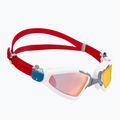 Occhiali da nuoto Aquasphere Kayenne Pro bianco/grigio/rosso specchiato