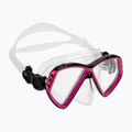 Maschera da snorkeling Aqualung Cub trasparente/rosa per bambini