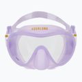 Set da snorkeling Aqualung Nabul maschera + boccaglio + pinne viola traslucido 3