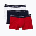 Lacoste boxer uomo 5H9623 3 pezzi blu navy/bianco/rosso