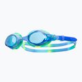 Occhialini da nuoto TYR Swimple Tie Dye Non-Mirrored blu/blu/verde per bambini