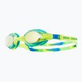 Occhialini da nuoto TYR Swimple Tie Dye Mirrored oro/verde/blu per bambini
