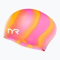 Cuffia TYR Multi-Color Capelli Lunghi Silicone arancio/rosa