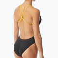 Costume intero donna TYR Hexa Cutoutfit nero/oro 2