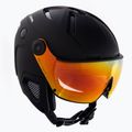 Casco da sci Alpina Attelas Visor QVM nero opaco