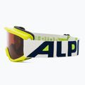 Occhiali da sci Alpina Piney lime opaco/arancione per bambini 4
