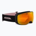 Occhiali da sci Alpina Estetica Q-Lite nero/rosa opaco/arcobaleno sph