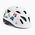 Casco da bici Alpina per bambini Ximo orso bianco lucido