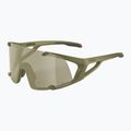 Occhiali da sole Alpina Hawkeye Q-Lite oliva opaca/argento a specchio