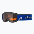 Occhiali da sci Alpina Piney per bambini nero/blu opaco/arancio