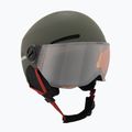 Casco da sci Alpina per bambini Zupo Visor Q-Lite oliva/rosso opaco