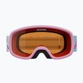 Maschera da sci per bambini Alpina Piney 2.0 pink matt/orange 2