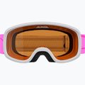 Maschera da sci per bambini Alpina Piney 2.0 white/pink matt 2