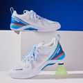 Scarpe da badminton da uomo VICTOR S82III AF bianco/azzurro 4