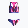 Costume da bagno due pezzi donna aquafeel Racerback blu rosa fiamme