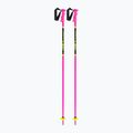 Bastoncini da sci LEKI Racing per bambini rosa neon/nero/giallo neon