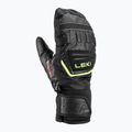 LEKI WCR Team 3D Guanti da sci per bambini Junior Mitt nero/limone ghiaccio 8