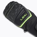 LEKI WCR Team 3D Guanti da sci per bambini Junior Mitt nero/limone ghiaccio 5