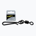 Black Cat catfish swivel 6116005 clip-on 5 pezzi nero opaco