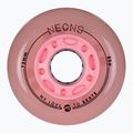 Ruote per pattini in linea Powerslide Neons LED 72 mm/85 A 4 pcs. rose