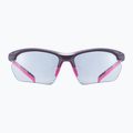 Occhiali da sole UVEX Sportstyle 802 Small V viola rosa opaco/fumo 2