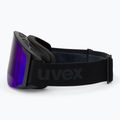 UVEX occhiali da sci G.gl 3000 TO nero opaco/blu specchiato/luce oro/chiaro 4