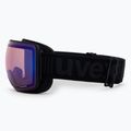 Occhiali da sci UVEX Compact V nero opaco/blu specchiato variomatic 4